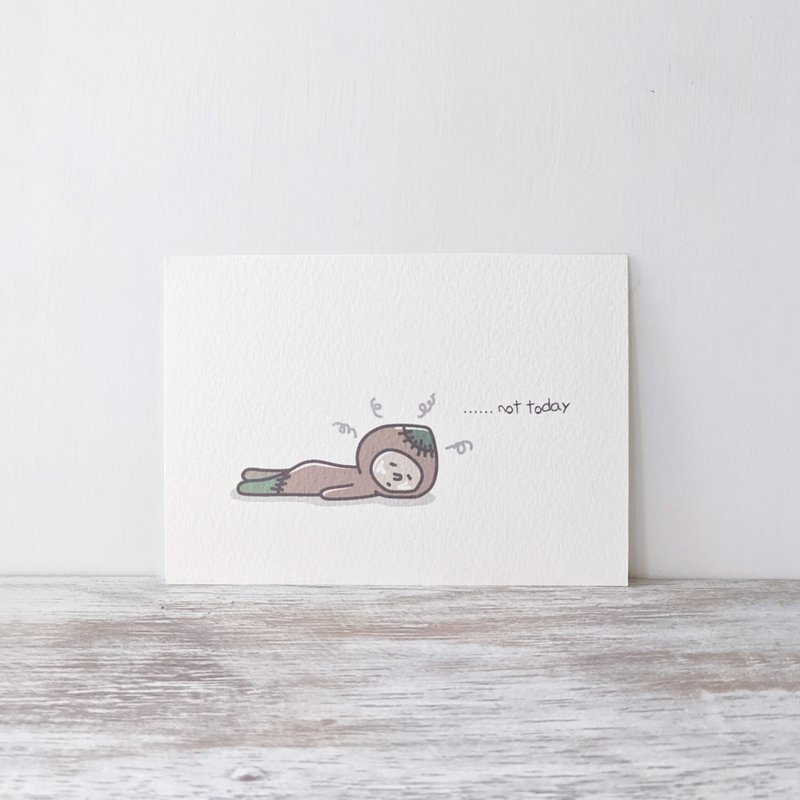 布仔 等一等 休息紧(中)  /  明信片 - 卡片/明信片 - 纸 白色