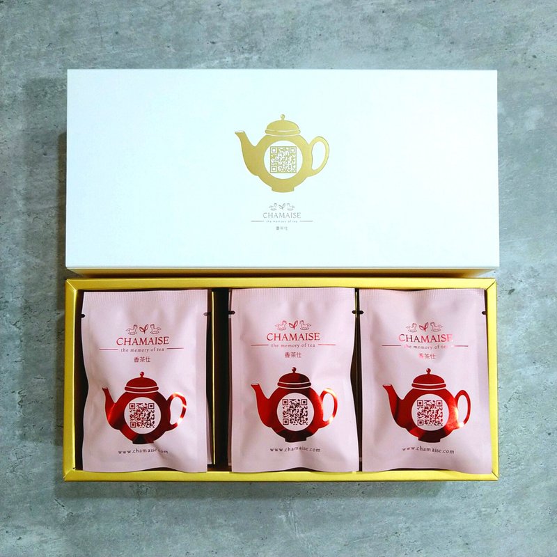 玫瑰乌龙茶 | 立体三角原叶茶包 | 台湾茶 | 花茶 (15入) - 茶 - 纸 粉红色
