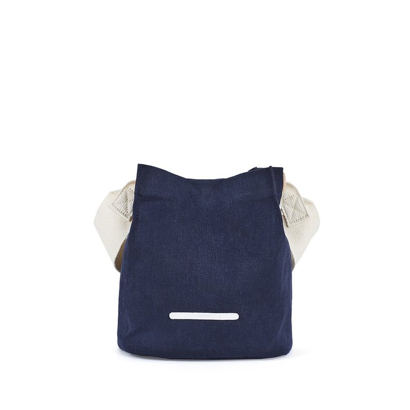 RAWROW-城市系列-帆布水桶包(小)-海军蓝-RCR711NA - 侧背包/斜挎包 - 棉．麻 蓝色