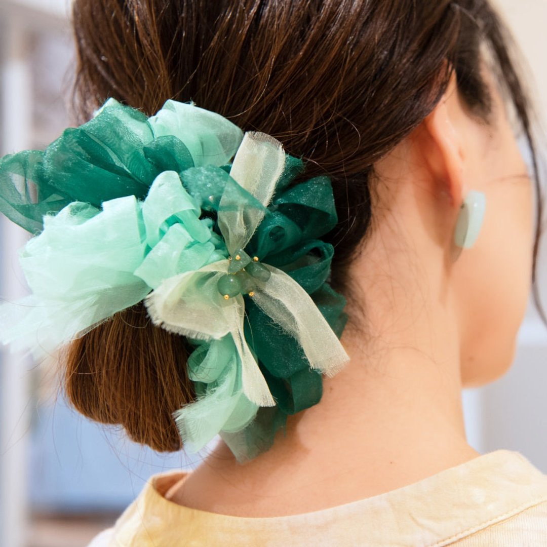 Agate | Scrunchie blooming | May birthstone - 发饰 - 其他材质 绿色