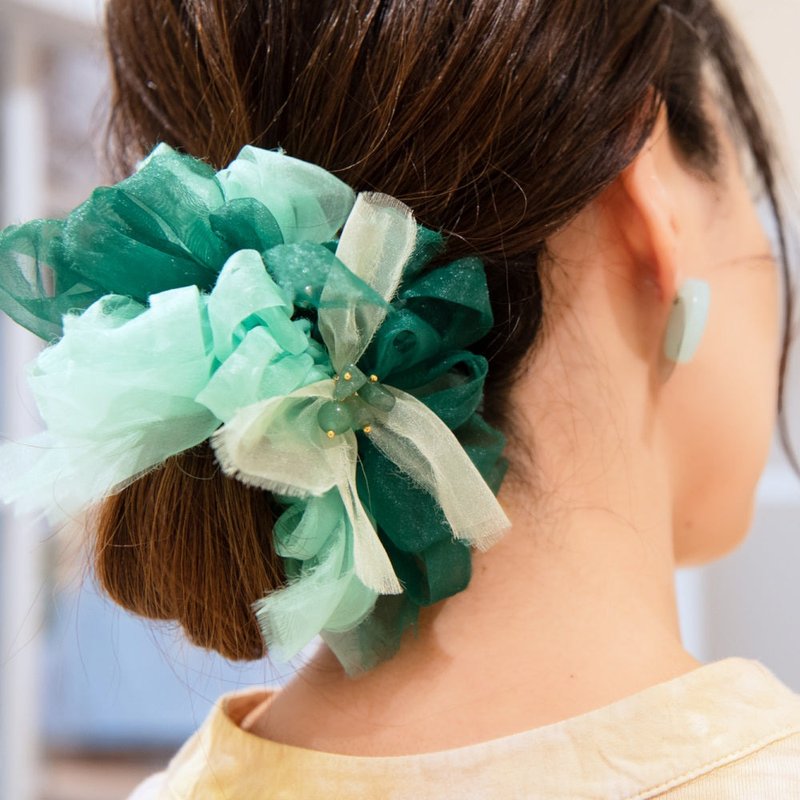 Agate | Scrunchie blooming | May birthstone - 发饰 - 其他材质 绿色