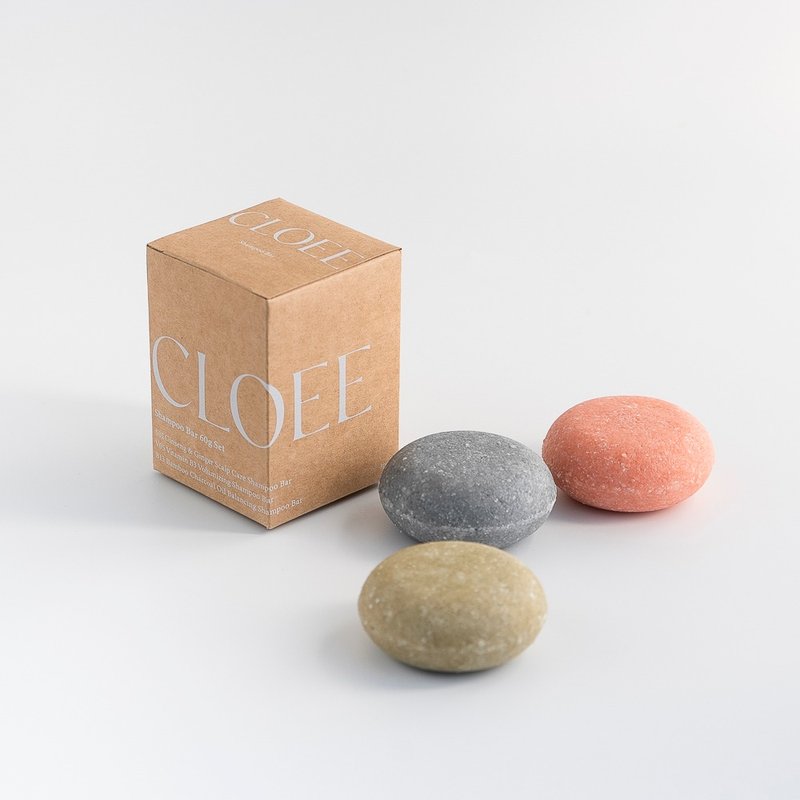 【CLOEE 洗发饼】 60g 三入组-每款各一颗 Shampoo Bar 头皮呵护 - 洗发用品 - 浓缩/萃取物 咖啡色
