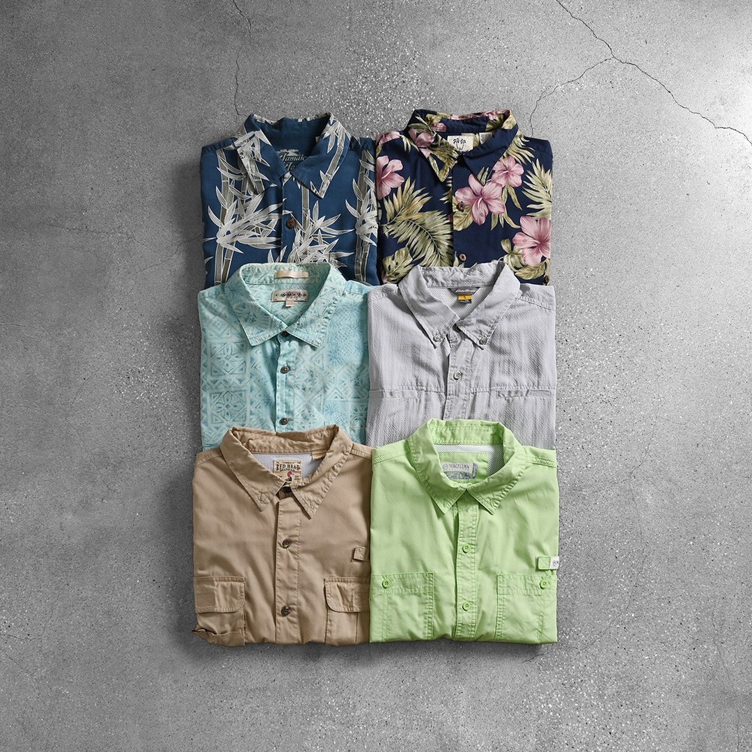 Vintage Shirts 古着衬衫 / 古巴领衬衫、夏威夷衬衫、保龄球衬衫 - 男装衬衫 - 棉．麻 多色