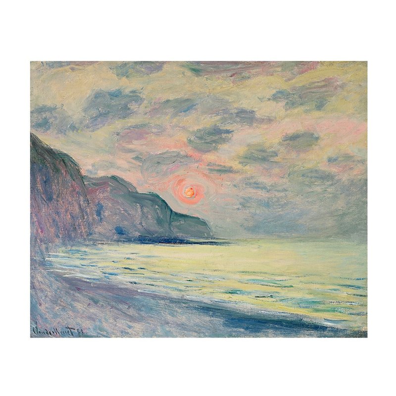 【印象派挂画】莫内 Monet: 日落,多雾的天气,布维尔 - 海报/装饰画/版画 - 纸 