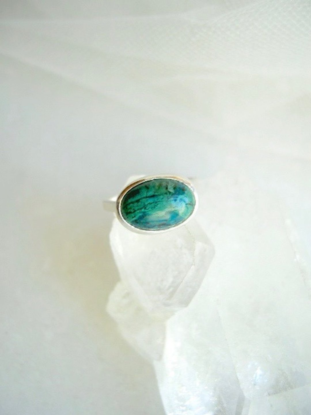 Chrysocolla Ring No. 11 - 戒指 - 宝石 绿色