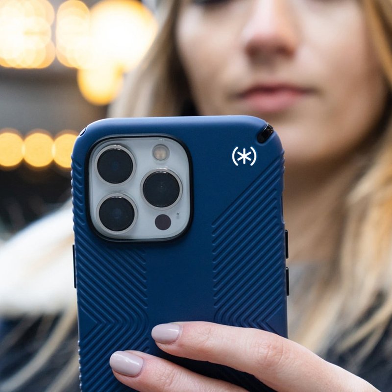 Speck iPhone 15 /14 Pro Presidio2 Grip MagSafe磁吸防手滑防摔 - 手机壳/手机套 - 塑料 蓝色