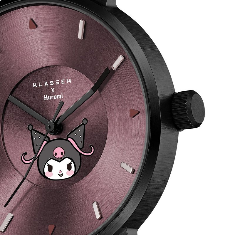 KLASSE14 x SANRIO KUROMI VOLARE 黑色钢带 36MM - 对表/情侣表 - 不锈钢 紫色