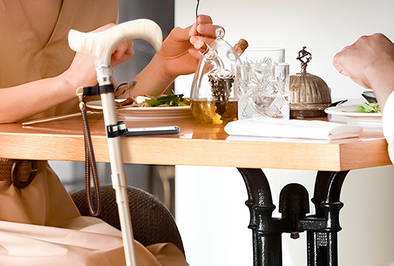 手杖支撑夹 - 银色/ 橘色 - 其他 - 塑料 多色