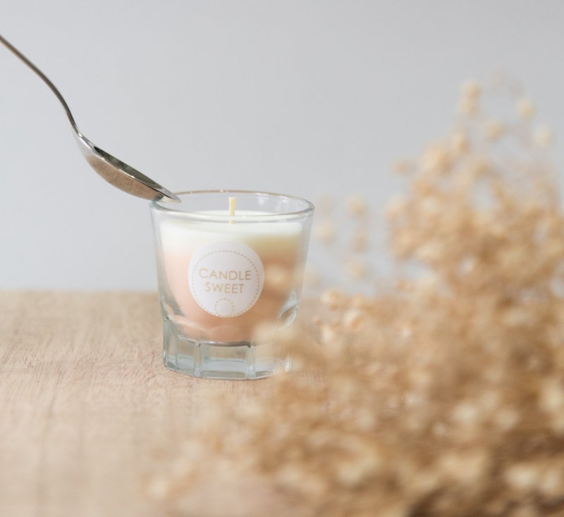 甜点蜡烛-芒果慕斯-45ml Mango Mousse-手工天然精油大豆蜡烛 - 蜡烛/烛台 - 蜡 橘色