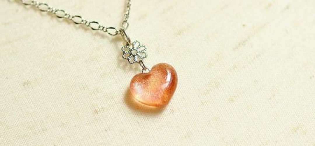 Coral heart ~ Sunset ~ - 项链 - 其他金属 