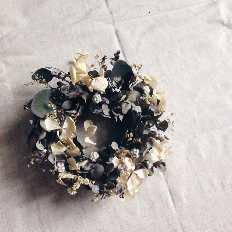 【尤加利小木棉花圈】干燥花.婚礼布置.乡村风 - 摆饰 - 植物．花 绿色