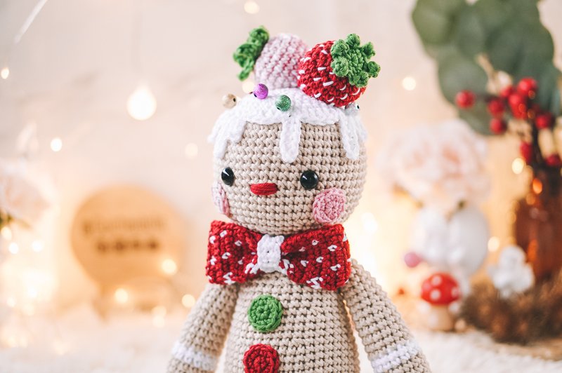 PDF Pattern Christmas Cookie man - 编织/刺绣/羊毛毡/裁缝 - 其他材质 金色