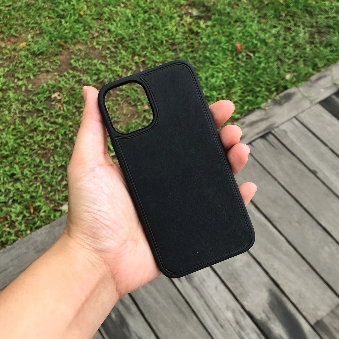 【iPhone手机壳】黑色磨砂牛皮/防摔/多款型号/定制化印字 - 手机壳/手机套 - 真皮 黑色