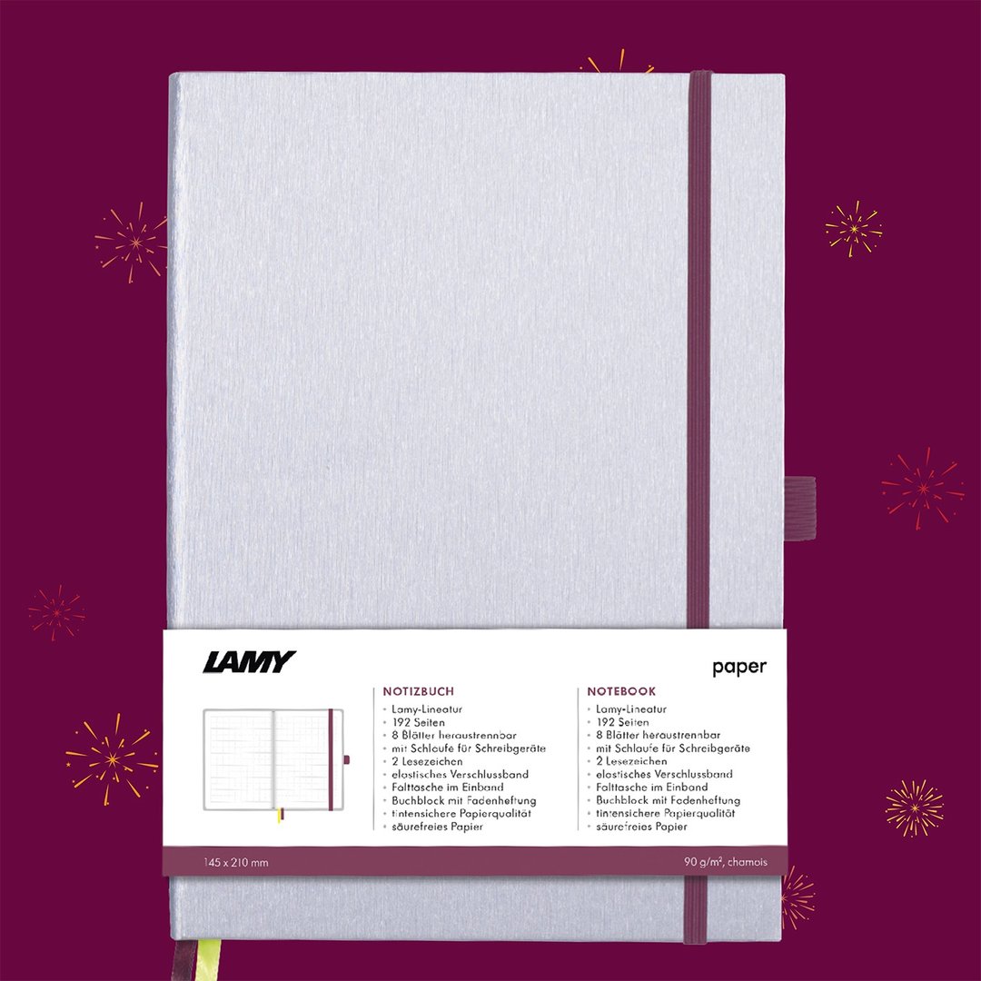 【定制服务】LAMY 钢笔用硬式A6笔记本 / notebook恒星系列 银紫 - 笔记本/手帐 - 纸 蓝色