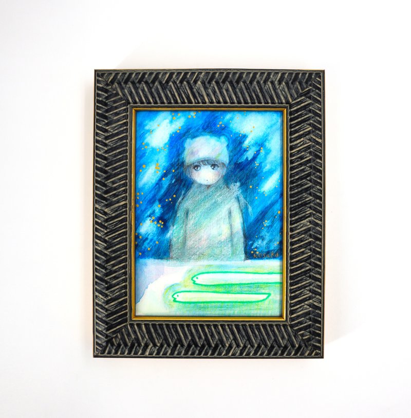 原图/与蛇对话 - 海报/装饰画/版画 - 纸 蓝色