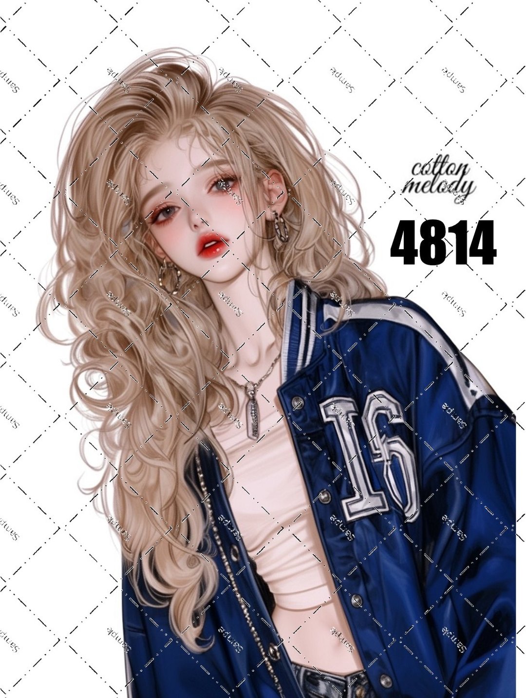 original sticker no.4814 人物贴纸 原创贴纸 原创人物贴纸 装饰贴纸 cotton melody - 贴纸 - 纸 