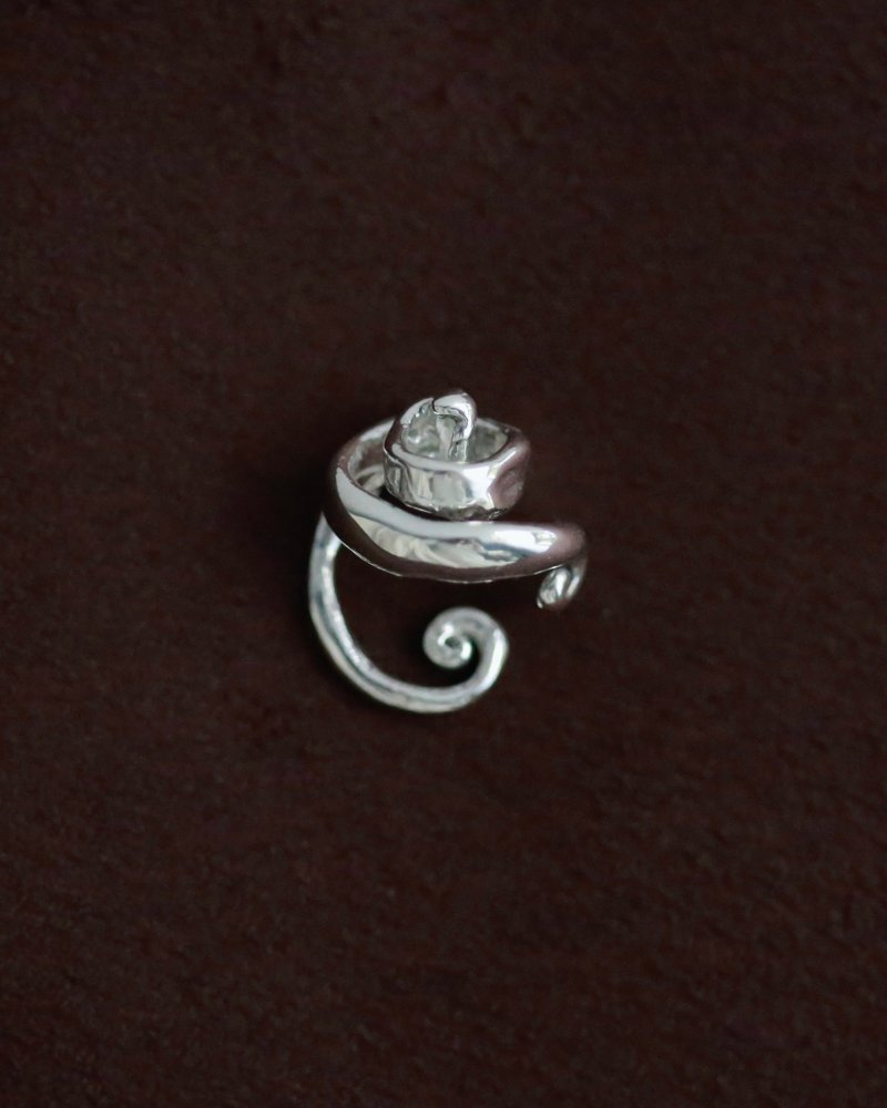Helix Ear Cuff | 螺旋耳骨夹 - 耳环/耳夹 - 纯银 银色