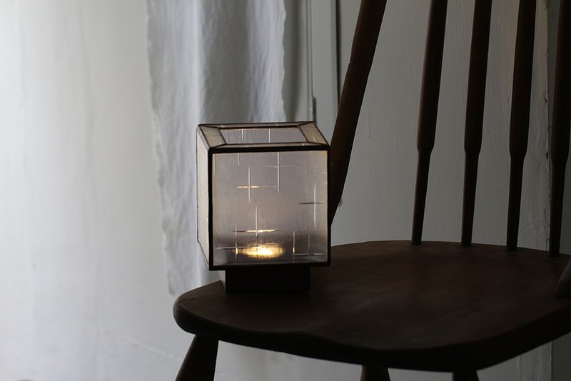 褶光灯∣十字花纹玻璃∣LED暖光∣手工镶嵌玻璃∣USB线 - 灯具/灯饰 - 玻璃 