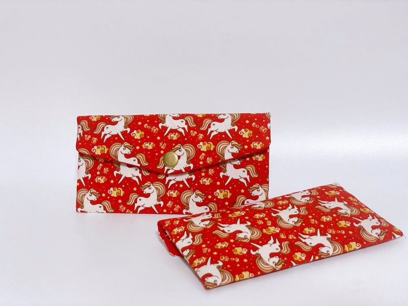 马年 贺新年 红包袋/收纳袋/存折袋 可免费刺 - 红包/春联 - 棉．麻 红色