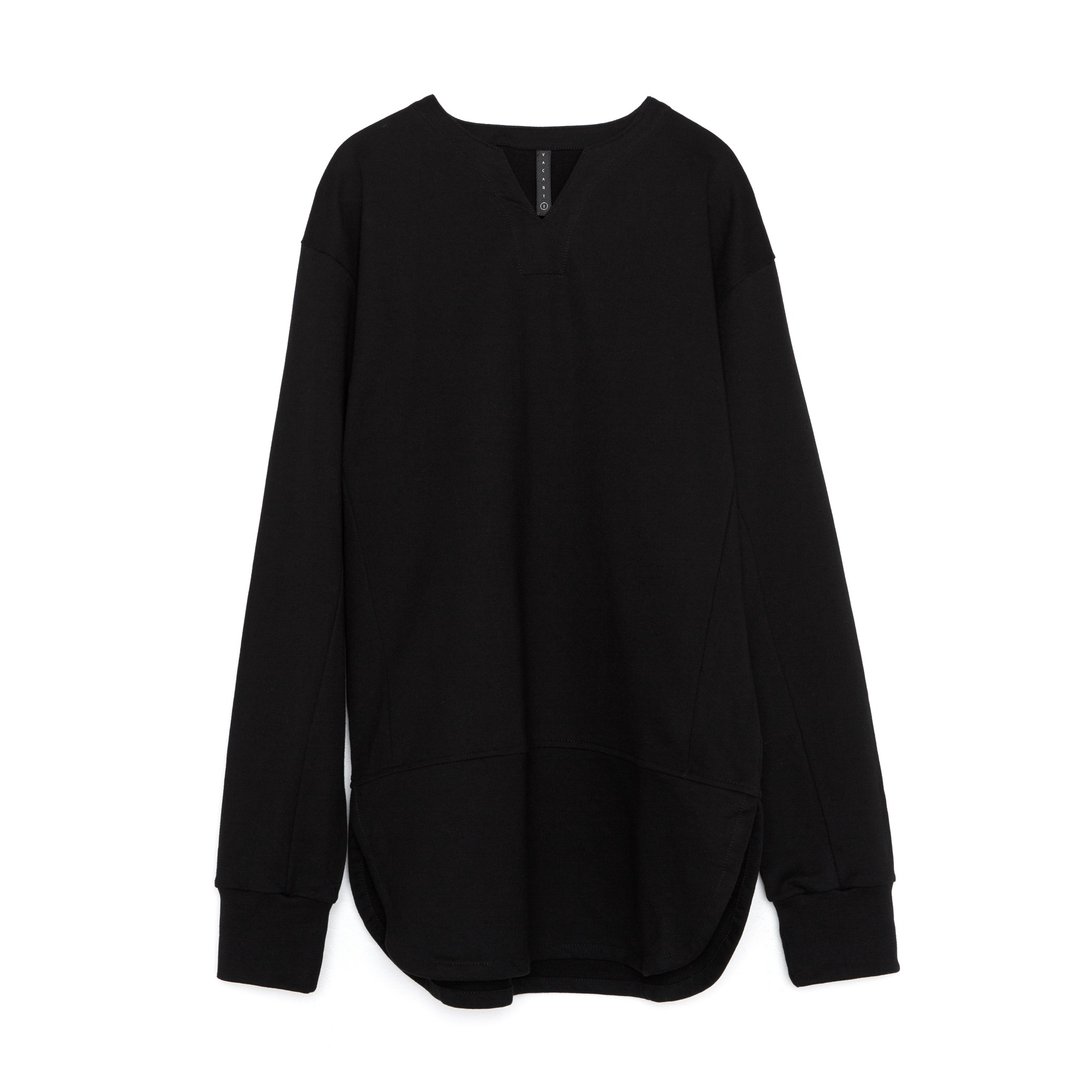 V-Neck Sweater - 男装上衣/T 恤 - 棉．麻 黑色