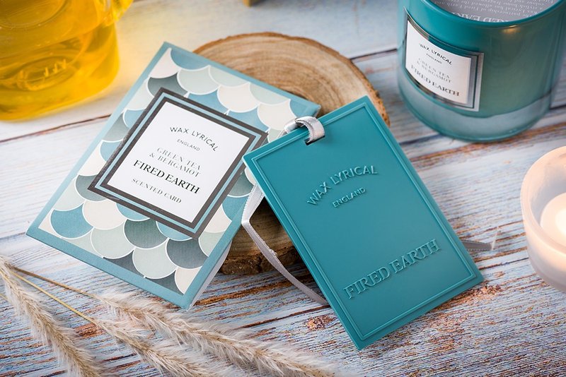 英伦香氛吊挂片FIRED EARTH系列 绿茶与佛手柑 - 香薰/精油/线香 - 树脂 绿色