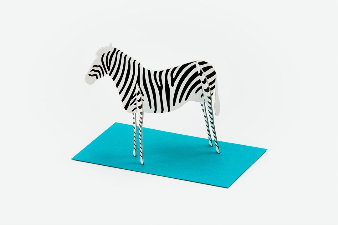 立体卡片 Zebra/Standing Message Card - 卡片/明信片 - 纸 多色