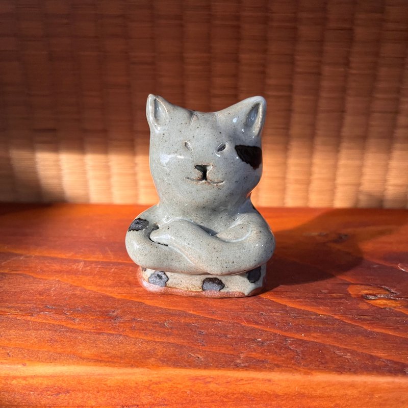 人在做 猫在看 / 陶偶 - 玩偶/公仔 - 陶 灰色