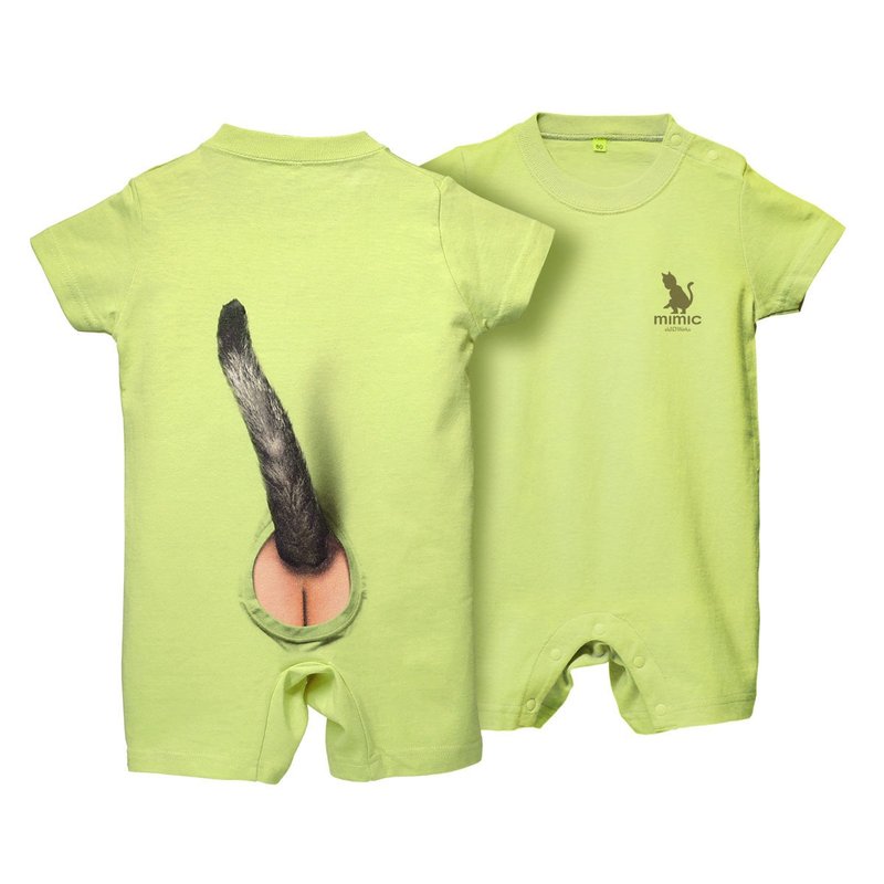 动物尾巴包屁衣・猫 (莱姆绿/ 70 cm) - 其他 - 棉．麻 绿色