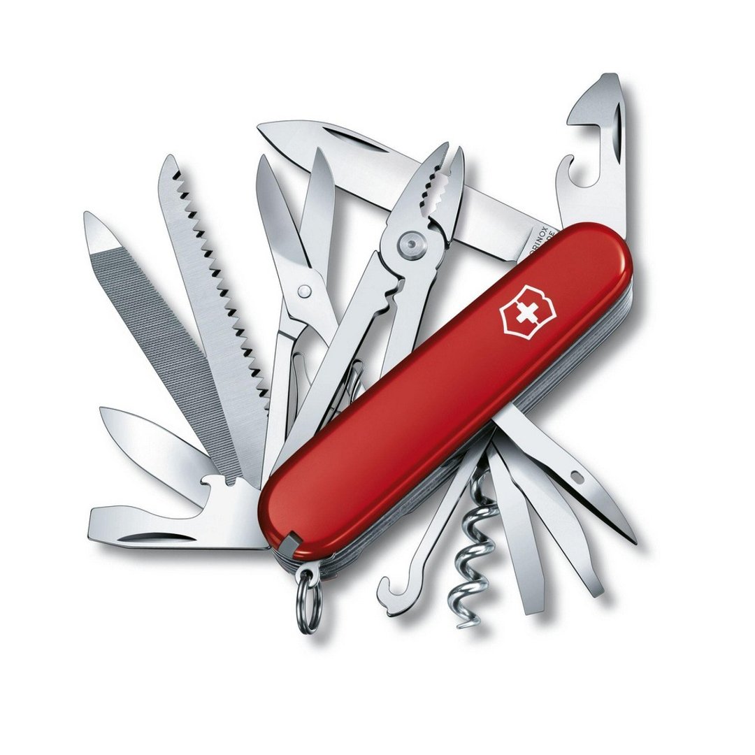 VICTORINOX 瑞士维氏 瑞士刀 中型袋装刀 24用 91mm 红 1.3773 - 露营用品 - 不锈钢 红色