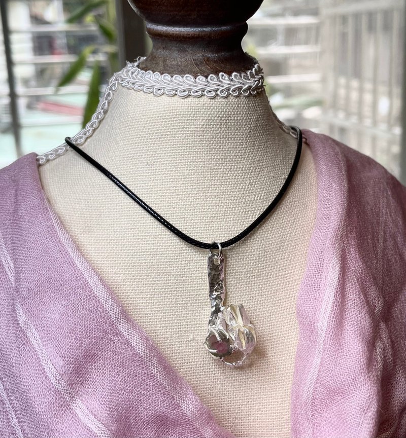 几何与果实-1 - 项链 - 纯银 