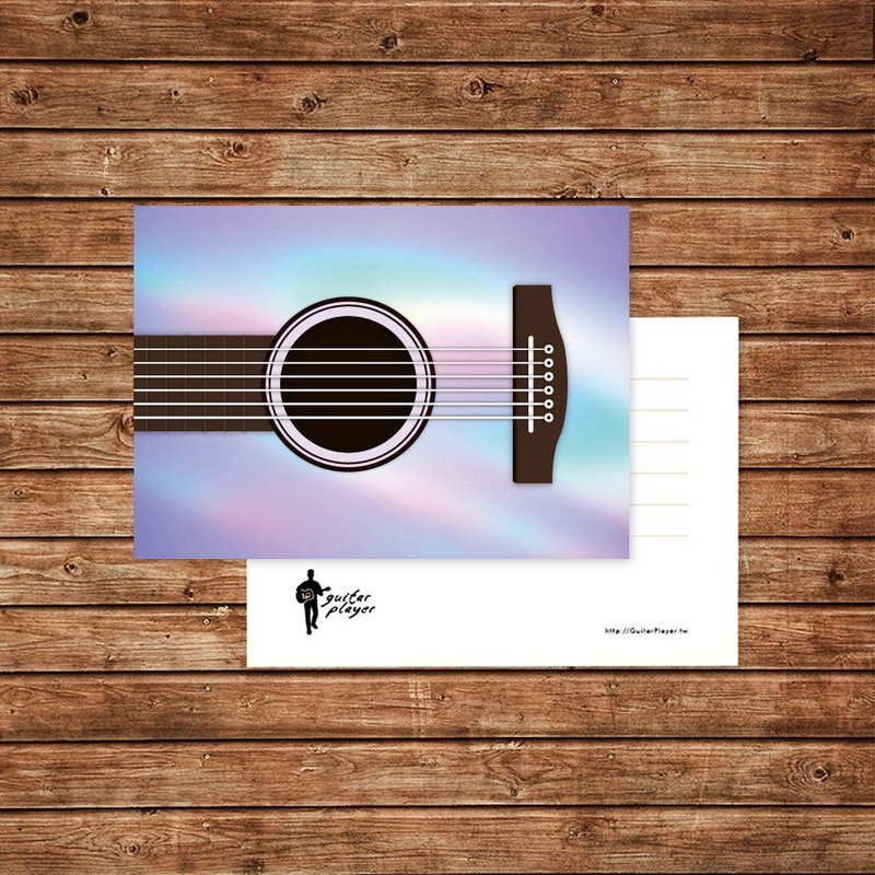 Guitar Player 金属渐层吉他明信片 音乐 卡片 礼物 - 卡片/明信片 - 纸 多色