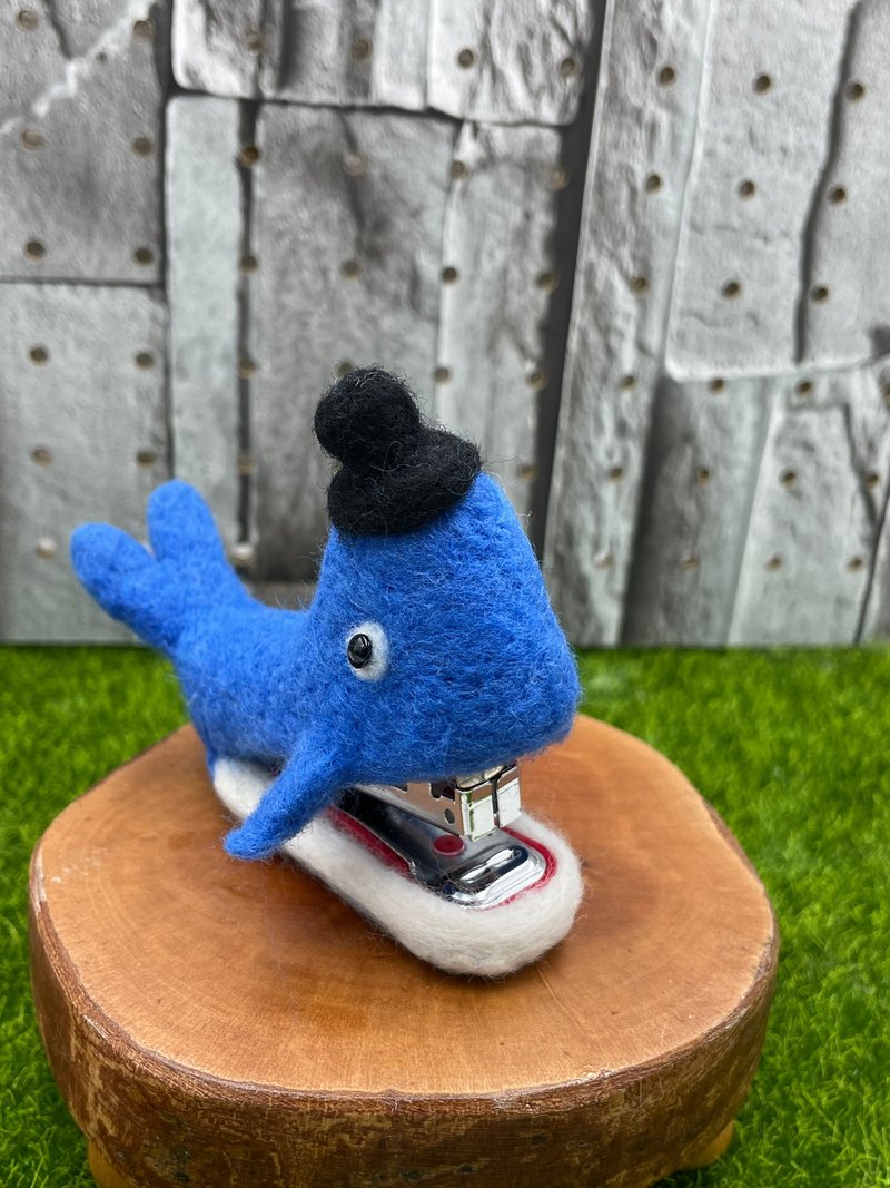 羊毛毡 鲸鱼钉书机 - 钉书机 - 羊毛 蓝色