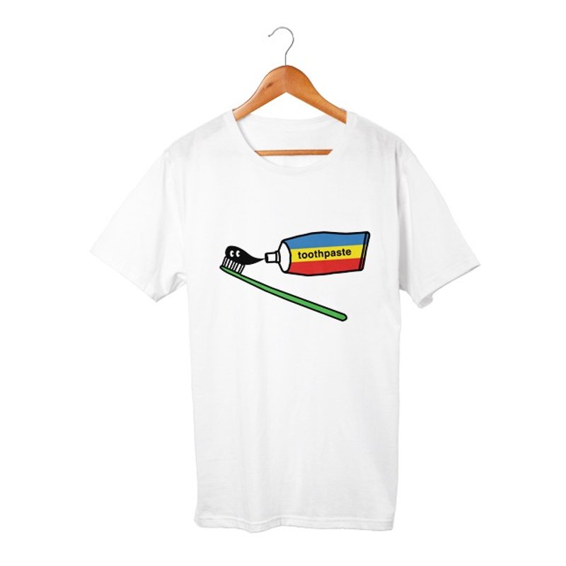 Black Monster # 7 T-shirt - 中性连帽卫衣/T 恤 - 棉．麻 白色