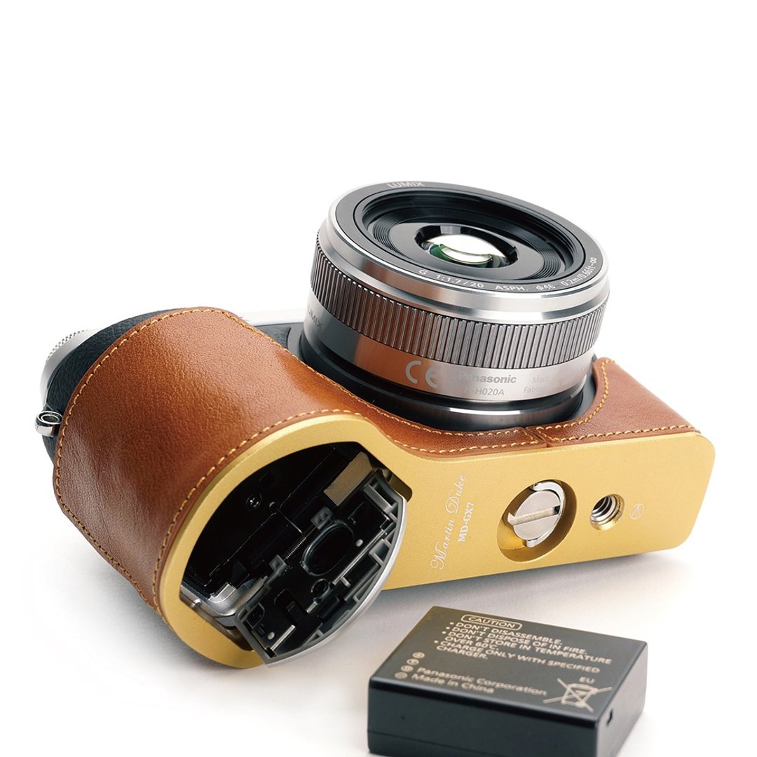 适用机型Panasonic GX7 意大利皮革编织相机底座 - 相机包/相机袋 - 真皮 多色