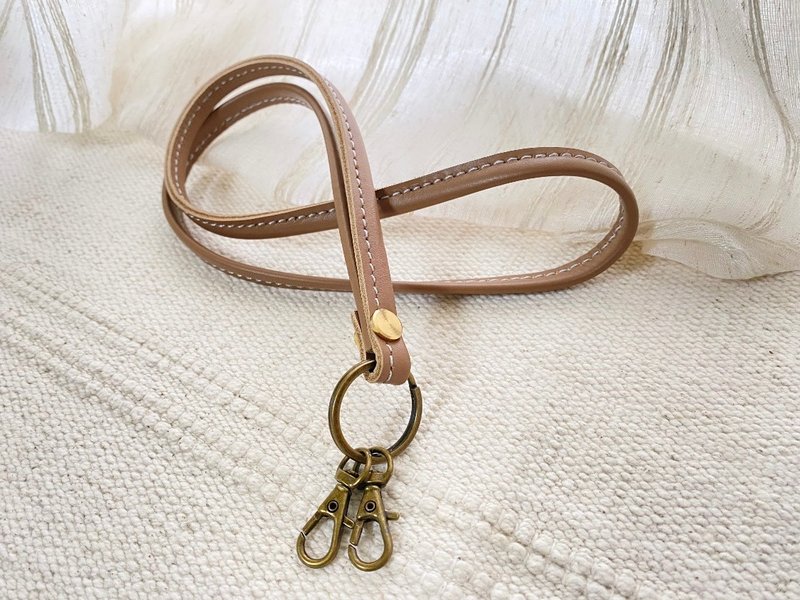 有格调。皮革颈绳 - 奶茶 - - 挂绳/吊绳 - 真皮 咖啡色