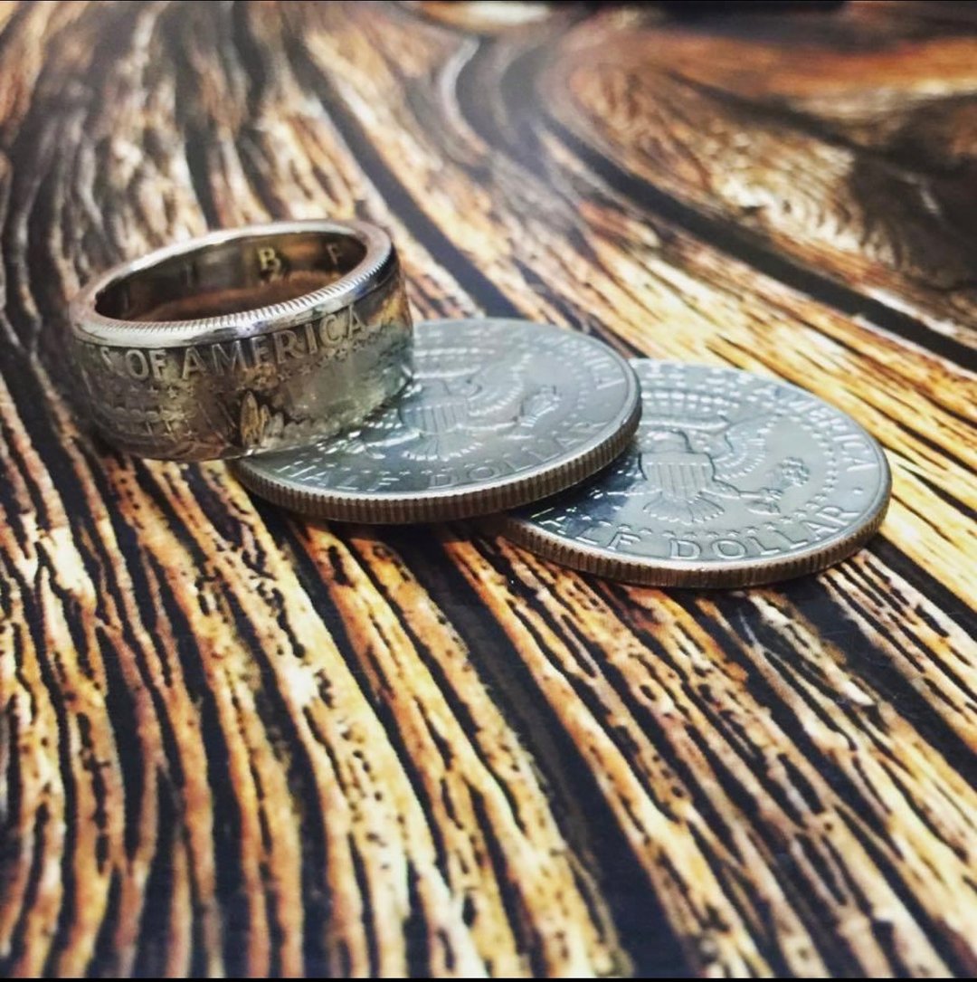 美国50美分硬币戒指 - 戒指 - 其他金属 