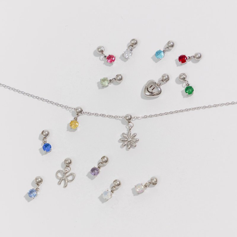 【定制化搭配】十二月份石 自由闪耀项链/手链 手链 手环 医疗钢 - 项链 - 不锈钢 