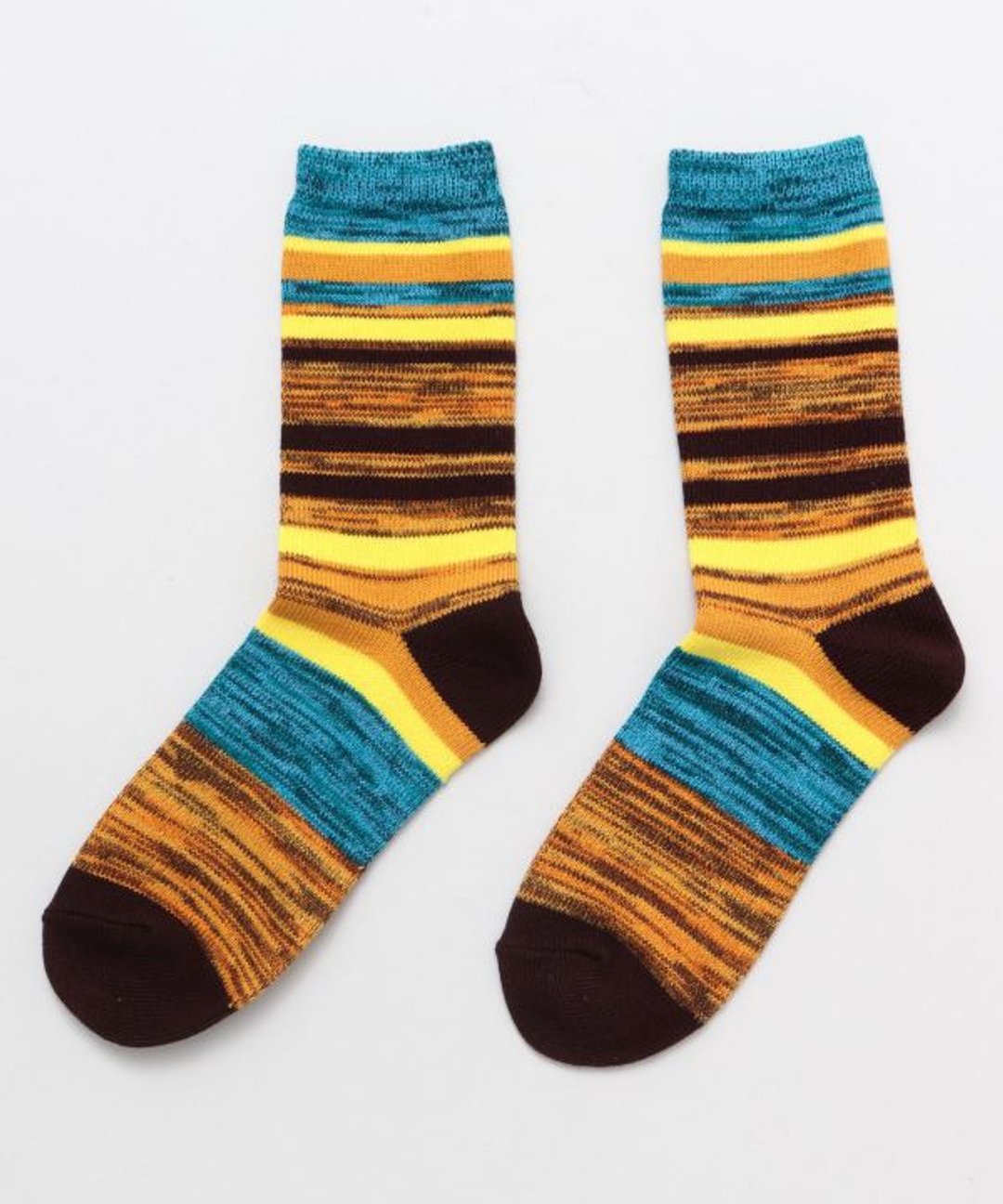 Coloful Stripe Socks 23～25cm - 袜子 - 其他材质 
