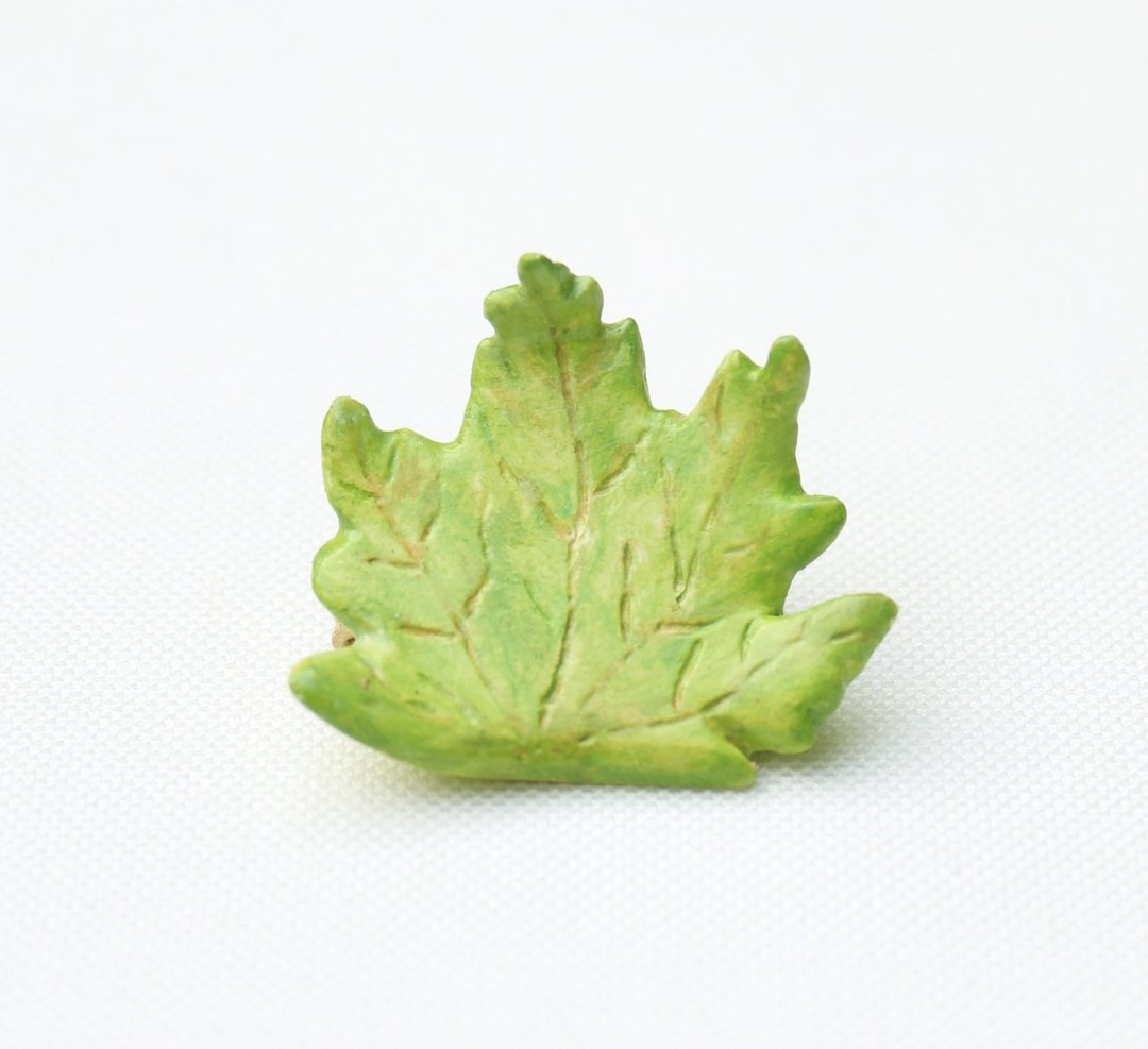 枫叶(绿) 胸针/ 森林系 - 胸针 - 粘土 绿色