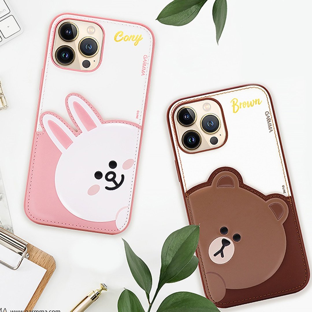 GARMMA LINE FRIENDS iPhone 13系列 烫金皮革保护套 - 手机壳/手机套 - 塑料 
