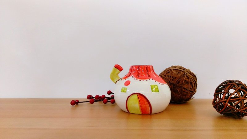 生日情人节礼物首选 小花的房子 釉下彩绘 植栽置物小盆 - 植栽/盆栽 - 纸 多色