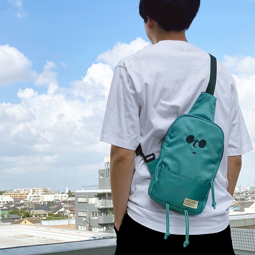 Buddy Bag 系列-中性斜挎背包　青绿色 - 侧背包/斜挎包 - 尼龙 蓝色