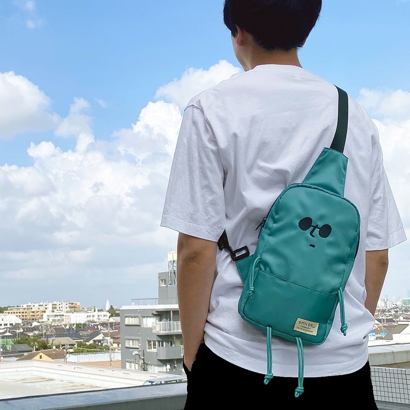 Buddy Bag 系列-中性斜挎背包　青绿色 - 侧背包/斜挎包 - 尼龙 蓝色
