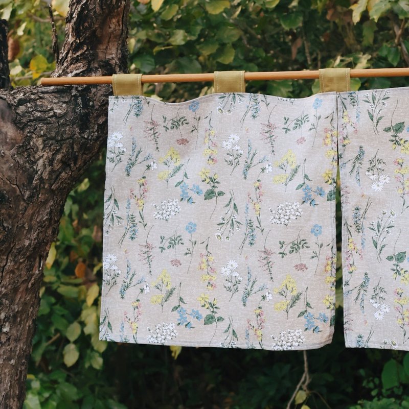 日系短门帘 / 漫步花园 - 门帘/门牌 - 棉．麻 多色