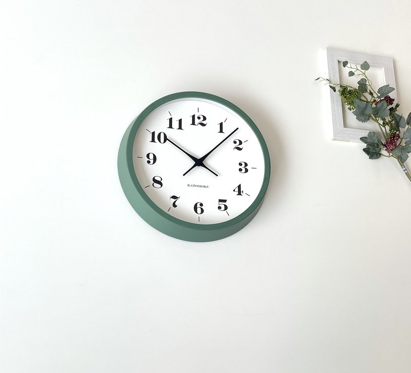 KATOMOKU muku clock 12 梣树 绿色 (km-97GR) 挂钟 日本制造 - 时钟/闹钟 - 木头 绿色