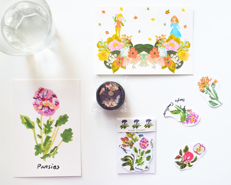 限定福袋 - 纸胶带 贴纸 明信片 文具手帐组 - 纸胶带 - 纸 多色