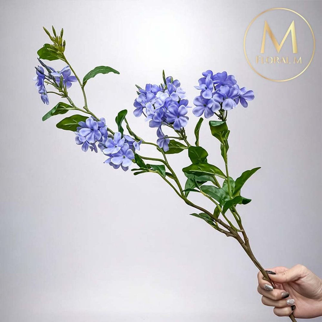 地中海夏日浪漫海洋蓝雪花仿真花花材(1入组) - 摆饰 - 塑料 黄色