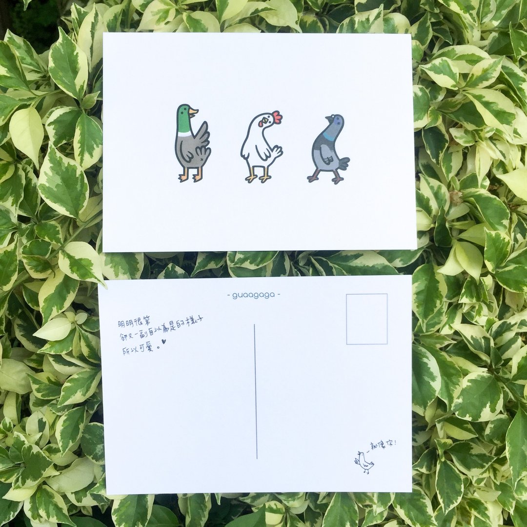 明信片 明明很笨 - 卡片/明信片 - 纸 多色