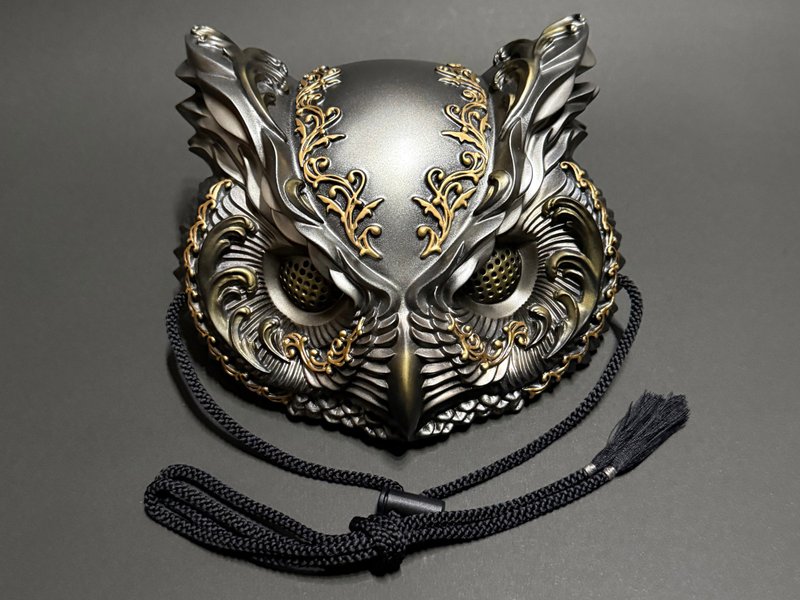 猫头鹰面具哥德版（金属银） - 口罩 - 塑料 银色