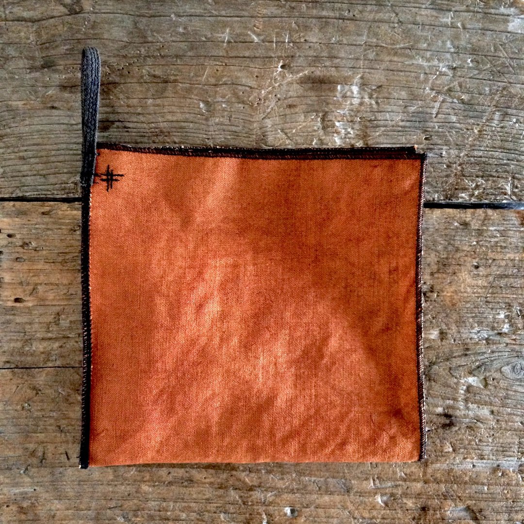 Persimmon astringent Linen coffee filter that can be used repeatedly for 5 to 6 cups - 咖啡壶/周边 - 棉 咖啡色